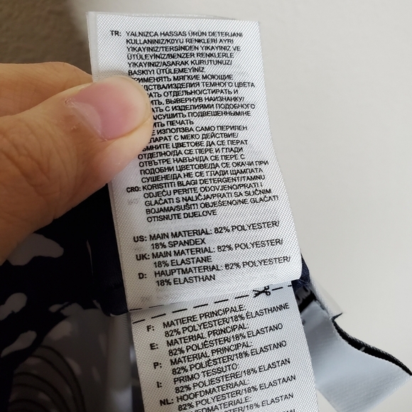 Adidas Originals Navy Blue High Rise 3 Striped Dot Printed Tight Leggings - Picture 12 of 12